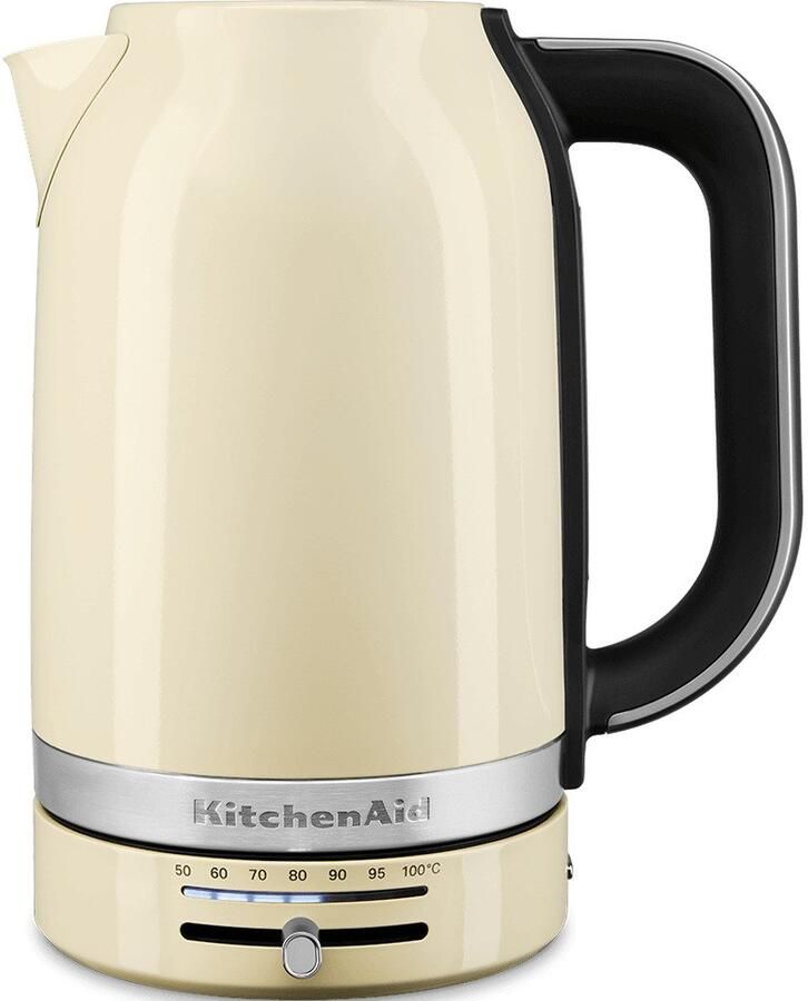 KitchenAid waterkoker 1.7L met temperatuurregeling 5KEK1701 amandelwit