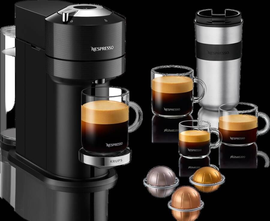 Krups Nespresso Vertuo Next Zwart YY4549FD | Capsulemachines | Keuken&Koken Koffie&Ontbijt | 3700342445442