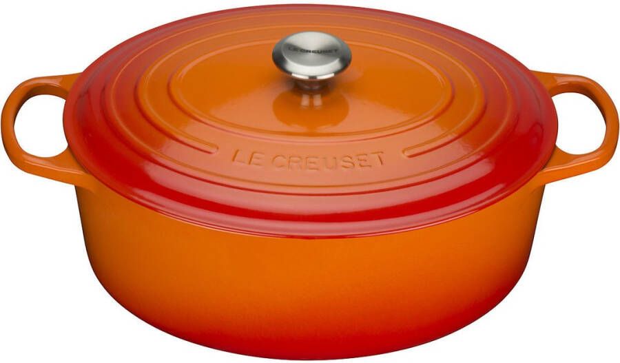 Le Creuset Gietijzeren Ovale Braadpan Oranjerood 35cm 8 9l | Potten&Pannen | 0024147263364