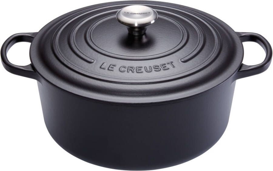 Le Creuset Gietijzeren Ronde Braadpan Mat Zwart 24cm 4 2l | Potten&Pannen | Keuken&Koken Keukengerei | 0024147260752 - Foto 3