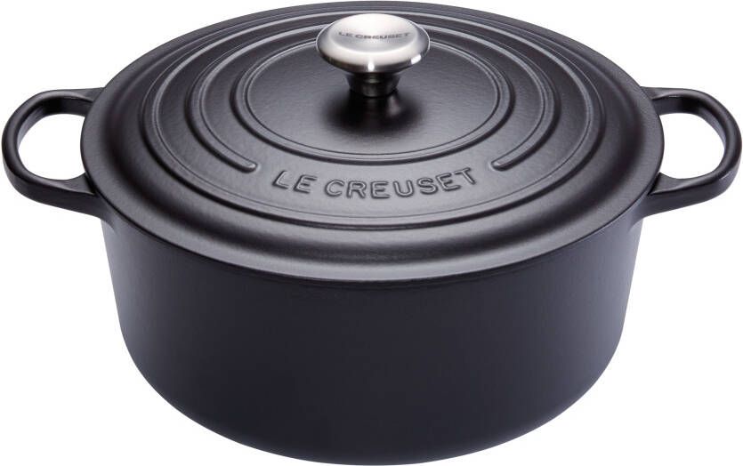 Le Creuset Gietijzeren Ronde Braadpan Mat Zwart 30cm 8 1l | Potten&Pannen | 0024147261131