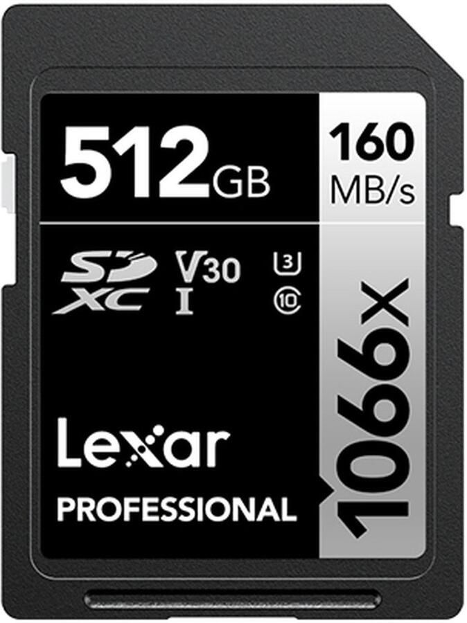 Lexar SDXC Professional UHS-I 1066x 512GB V30 | Geheugenkaarten | 0843367122448