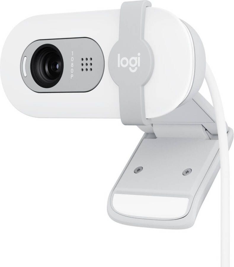Logitech Webcam Full HD 1080p Brio 100 Geïntegreerde microfoon Gebroken wit (960-001617)