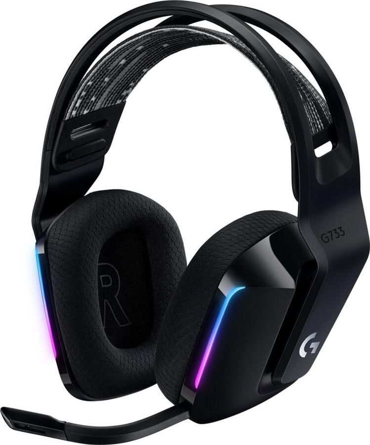 Merkloos Gaming-koptelefoon Draadloos LOGITECH G G733 LIGHTSPEED Zwart