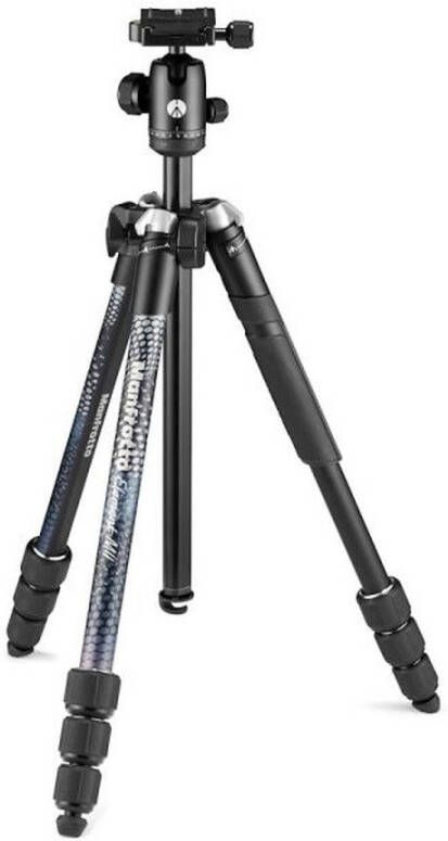 Manfrotto Element MII Aluminium Black 4 Sectie met Balhoofd | Tripods | Fotografie Statieven | 8024221700084