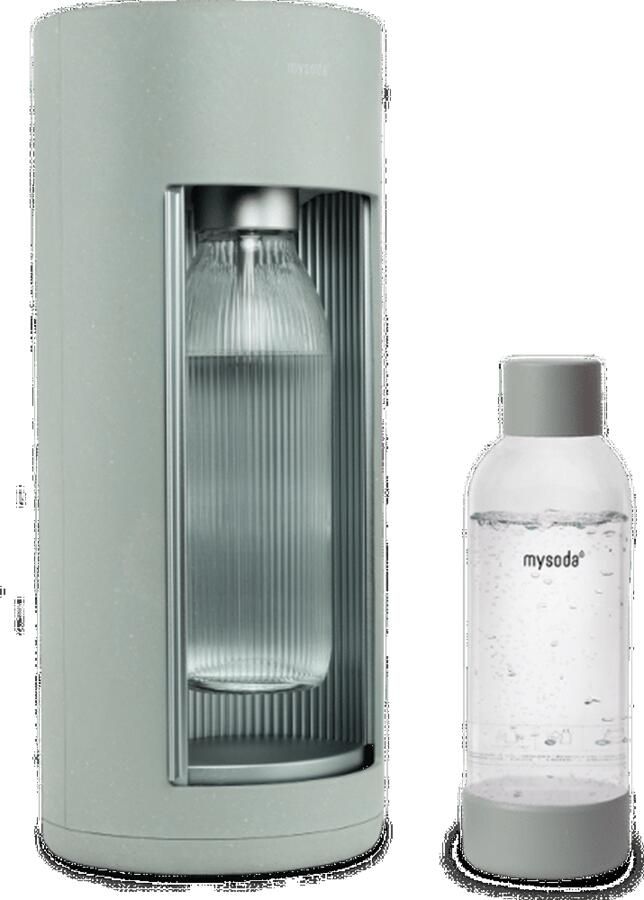 Mysoda Glassy Pigeon- design bruiswatertoestel gemaakt van ecologisch biocomposiet & aluminium incl 2 flessen