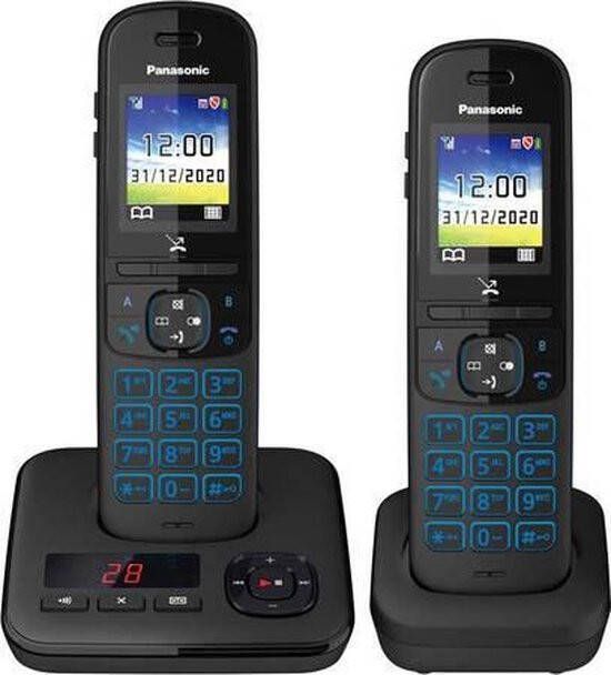 Panasonic Dect KX-TGH722BLB Black | Vaste telefoons | Telefonie&Tablet Bel&SMS | 5025232894086