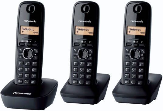 Panasonic DECT KXTG1613BLH Trio Black | Smartphones tablets en meer | 5025232713318