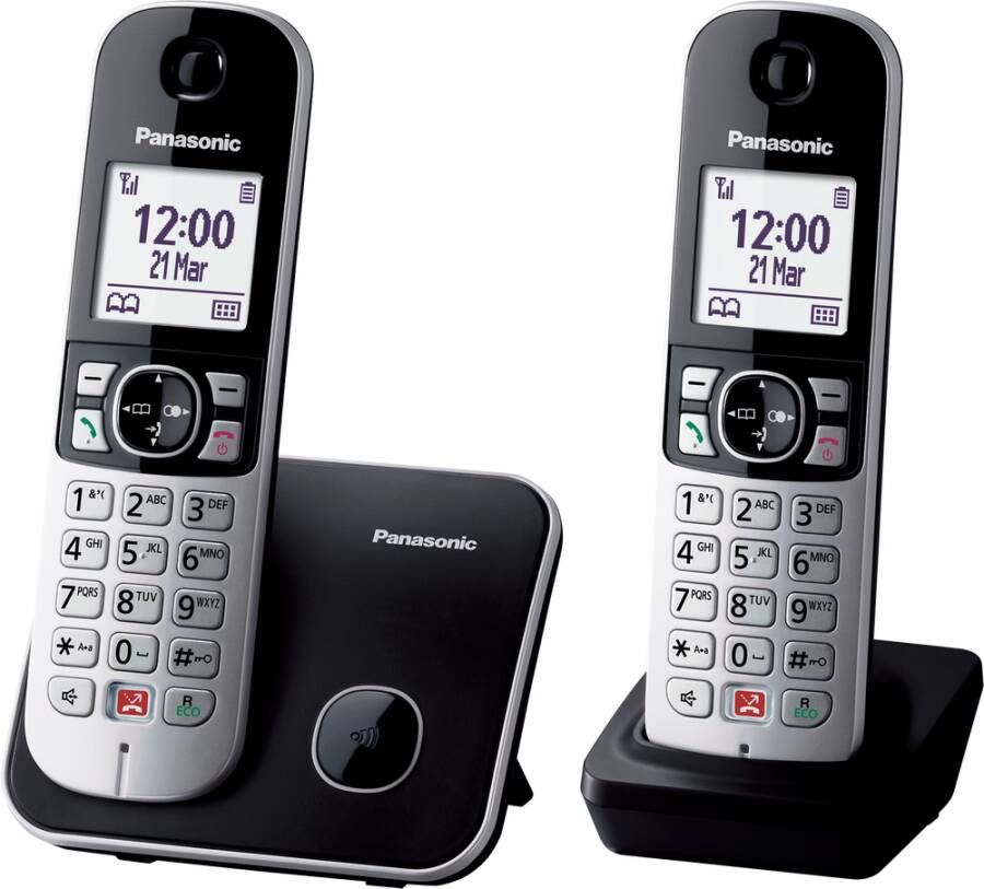 Panasonic DECT KXTG6852NLB Duo Zwart | Smartphones tablets en meer | 5025232730902