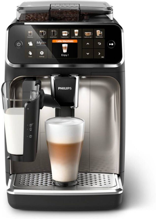 Philips 5400 Series LatteGo EP5447 90 Espressomachine 12 Soorten Koffie + Heet Water Zwart + AquaClean Filter - Foto 3