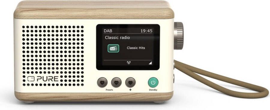 Pure Radio Classic Mini Wit Eik | Radio s | Beeld&Geluid Audio | 0759454301682