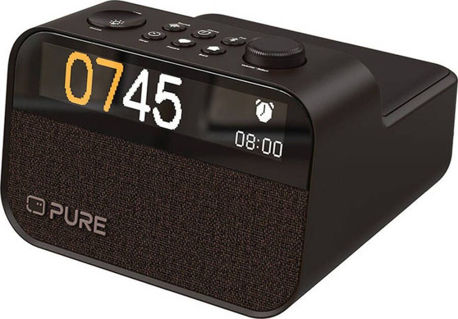 Pure Wekkerradio Moment Charge Zwart | Radio s | Beeld&Geluid Audio | 0759454301033