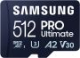 Samsung PRO Ultimate 512 GB (2023) microSDXC + SD Adapter Micro SD-kaart Blauw - Thumbnail 3