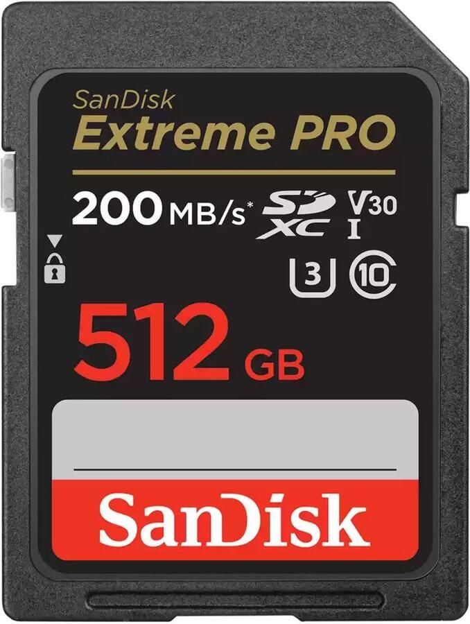 SanDisk SDXC Extreme Pro 512GB 200 140 mb s V30 Rescue Y | Geheugenkaarten | 0619659188665