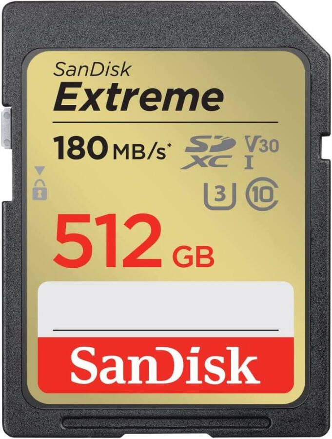 SanDisk SDXC Extreme 512GB (180 130 MB s R W) | Geheugenkaarten | 0619659199265