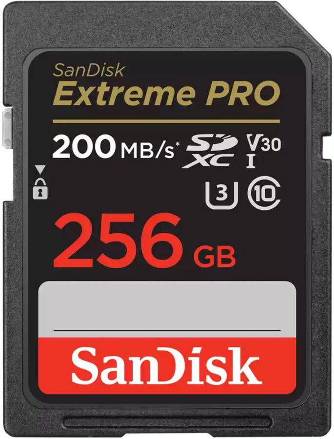 SanDisk SDXC Extreme PRO 256GB (R200MB s) | Geheugenkaarten | 0619659188658