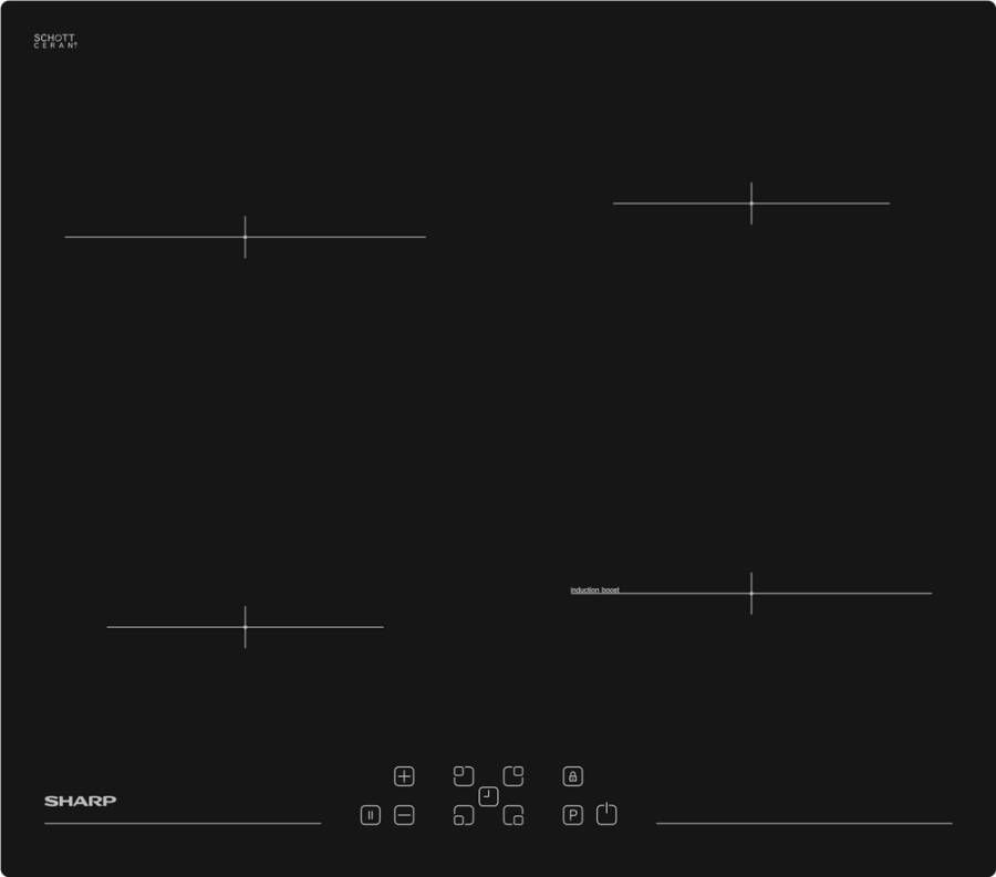 Sharp Kookplaat Inductie KH6I45FT0IEU | Inductiekookplaten | 4550556110129