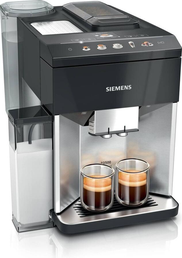 Siemens TQ517R03 EQ500 Integral Volautomatiche Koffiemachine RVS Piano Zwart