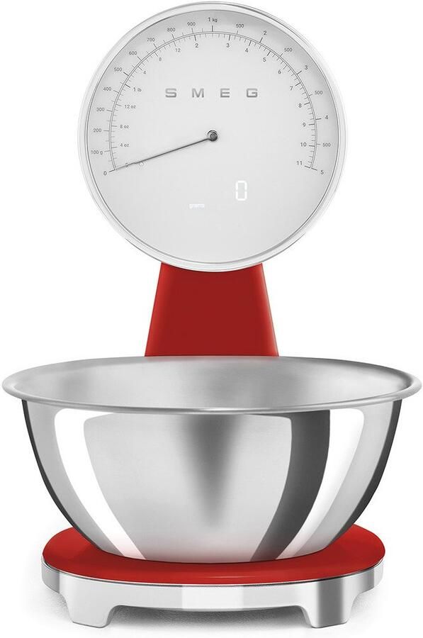 Smeg Keukenweegschaal Rood KSF01RDWW | Keukenweegschalen | 8017709344559 - Foto 2