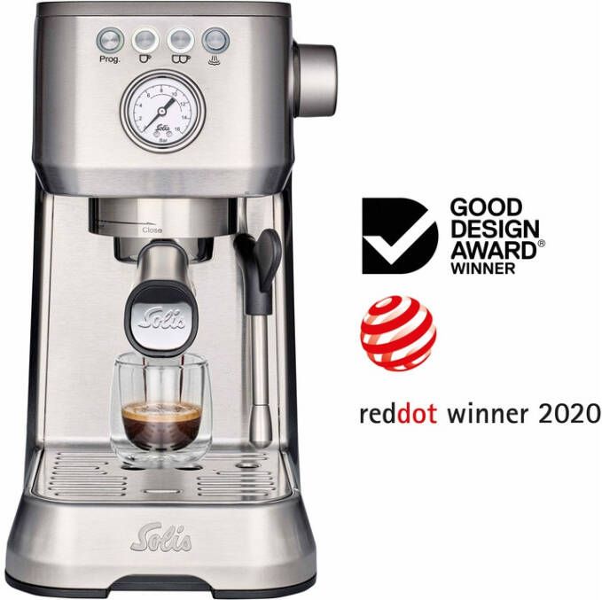 Solis Barista Perfetta Plus 1170 V2 Pistonmachine Heerlijke Koffie Binnen 1 Minuut Compacte en Hoogwaardige Espressomachine Melkschuimsysteem Zilver - Foto 2