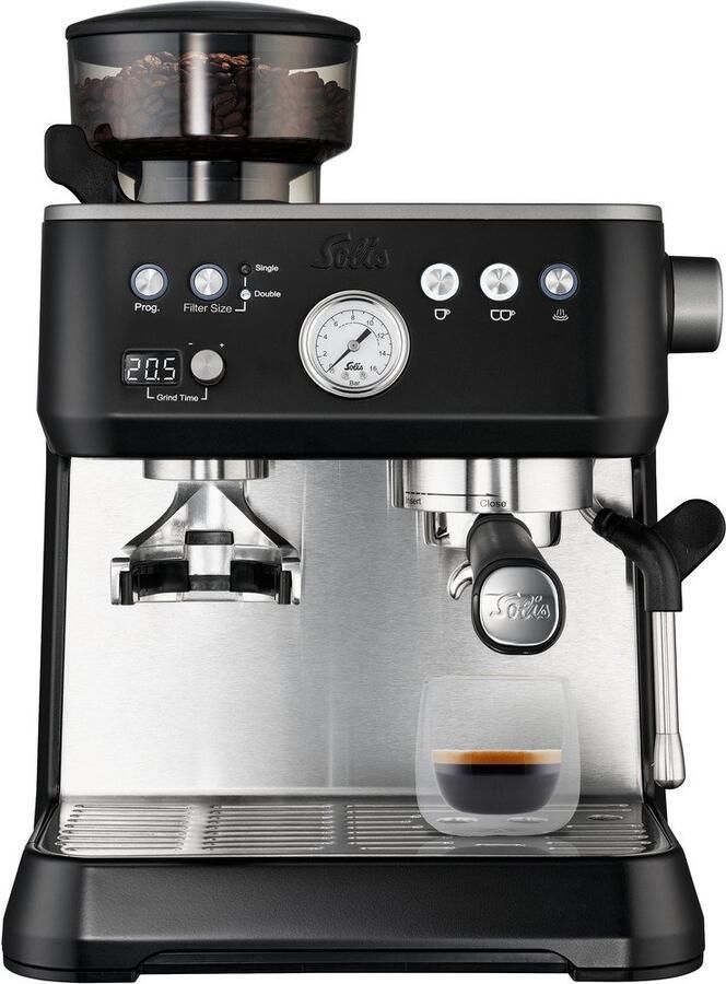 Solis Grind & Infuse Perfetta 1019 Espressomachine Pistonmachine Koffiemachine met Bonen Zwart