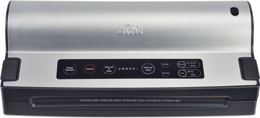 Solis Vac Prestige 575 Vacumeermachine Vacuümmachine met Marineerfunctie en Slangaansluiting Vacuüm Sealer Inclusief Vacuumzakken en Folie Grijs - Foto 3