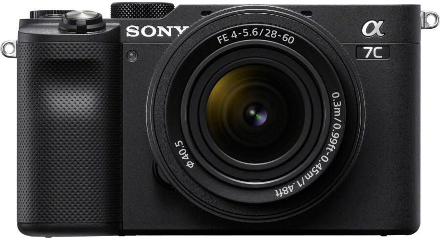Sony Full-frame digitale camera ILCE-7CLB Alpha 7C E-Mount met SEL2860 FE 28–60 mm F4–5 6 24 2 MP 4K video realtime-AF