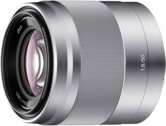 Sony E 50mm f 1.8 OSS Zilver | Prime lenzen | Fotografie Objectieven | SEL50F18