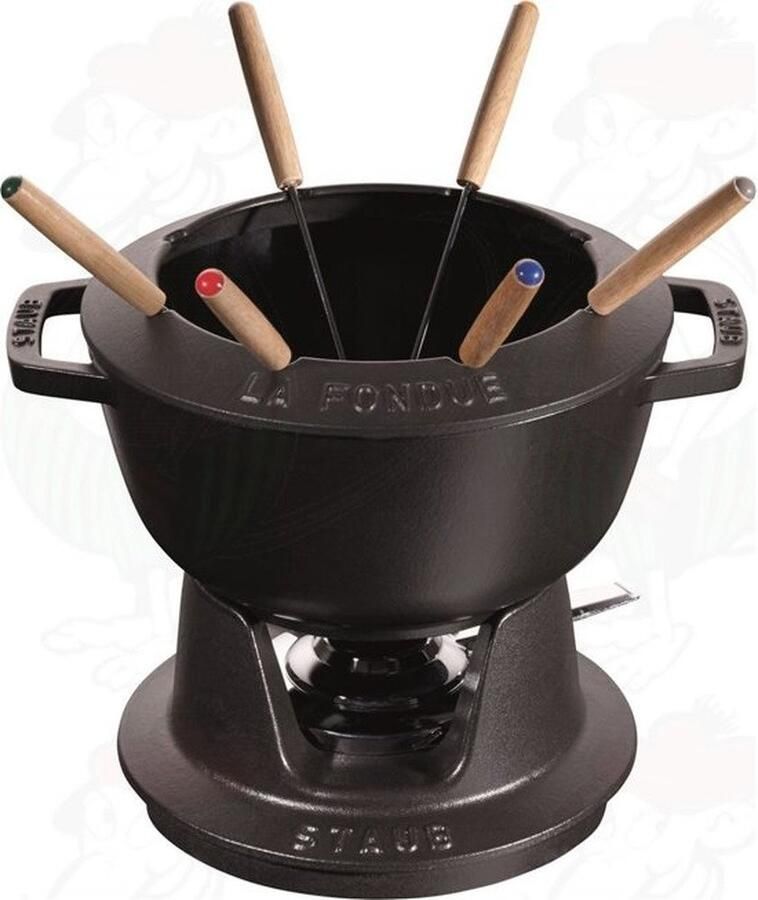 Staub Fondueset 20cm zwart | Fonduesets | Keuken&Koken Fun cooking | 40511-972-0