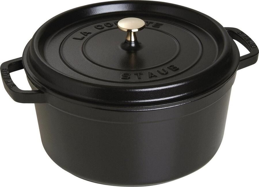 Staub Ronde Cocotte 28 cm zwart 6 7L | Potten&Pannen | Keuken&Koken Keukengerei | 1102825