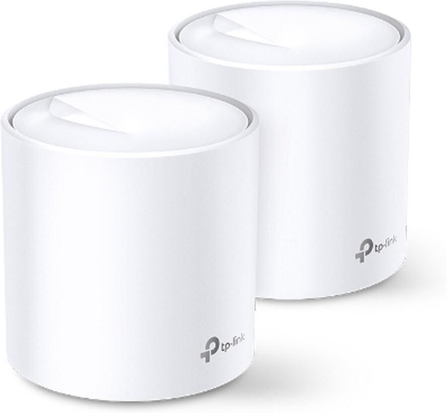 TP-Link Deco X60 AX5400 dual-band WiFi 6 Mesh Systeem (2-pack) Mesh router Wit