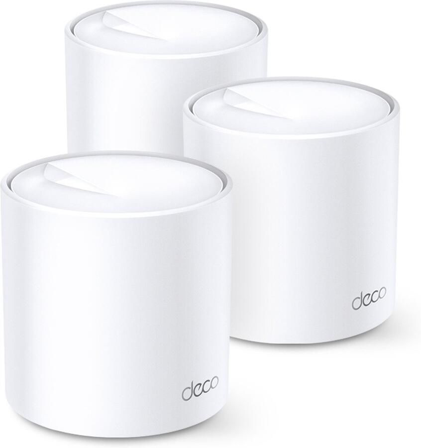 TP-Link Deco X60 AX5400 dual-band WiFi 6 Mesh Systeem (3-pack) Mesh router Wit