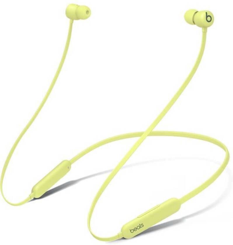 4allshop BEATS BY DRE Beats Flex Draadloze hoofdtelefoon met batterijduur van één dag In-ear Bluetooth Yuzu Yellow