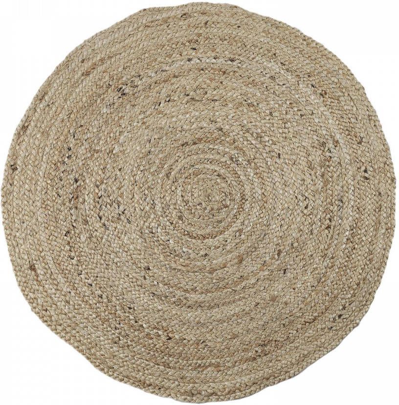 4Goodz Vloerkleed Jute Naturel Rond Ø 80 Cm Bruin