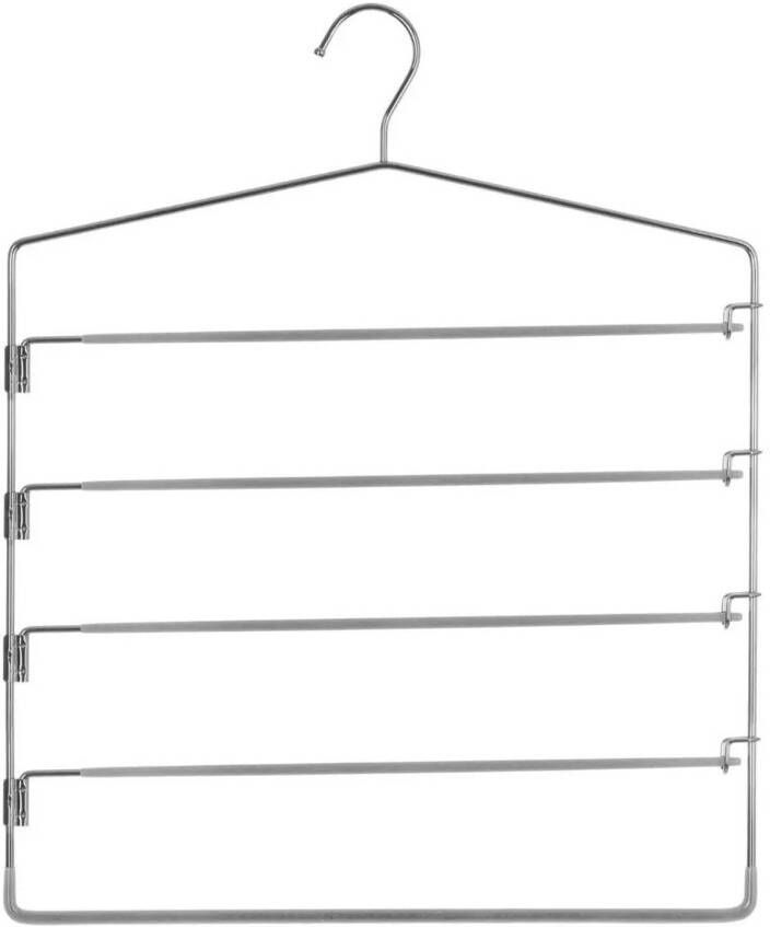 5Five Metalen kledinghanger broekhanger voor 4 broeken 37 x 48 cm Kledinghangers