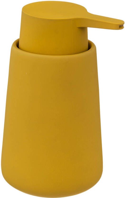 5Five Zeeppompje zeepdispenser van keramiek mosterd geel 250 ml Zeeppompjes