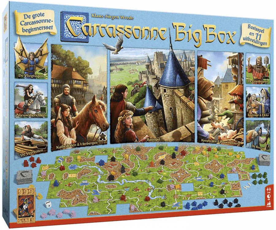 999 Games Carcassonne Big Box 3 bordspel
