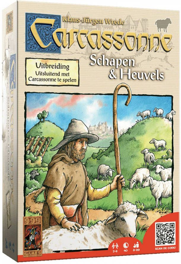 999 Games Carcassonne uitbreiding: Schapen en Heuvels spel