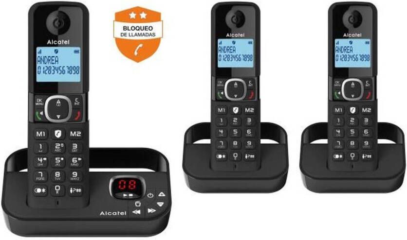 Alcatel Draadloze vaste telefoon F860 voice trio zwart Ongewenste oproepen blokkeren