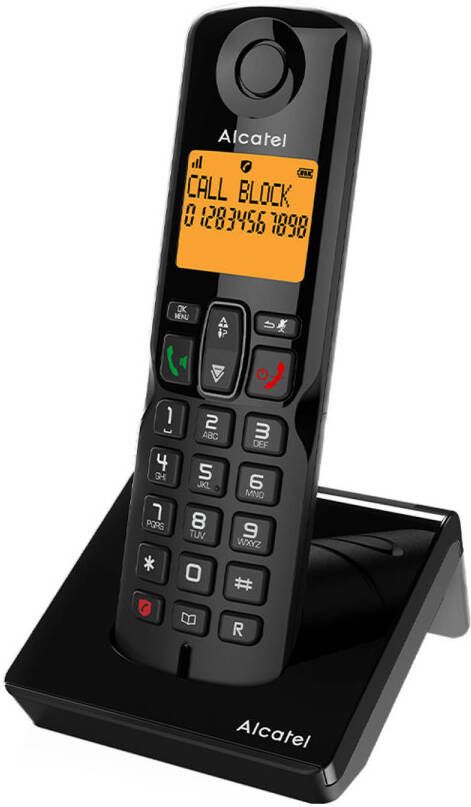 Alcatel S280 Dect Huistelefoon Zwart geschikt voor senioren