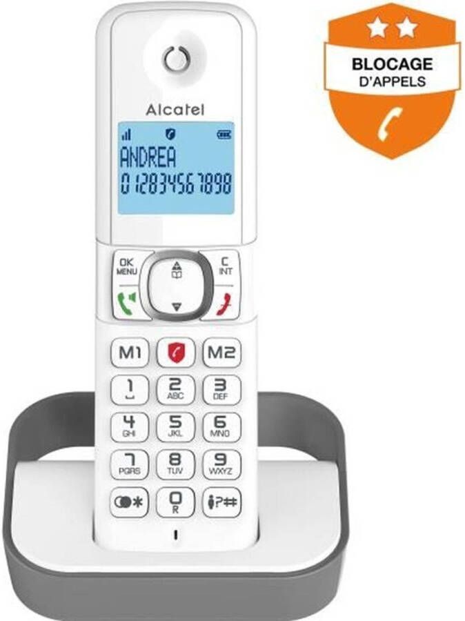 Alcatel Vaste draadloze telefoon F860 solo grijs Blokkeren van ongewenste oproepen