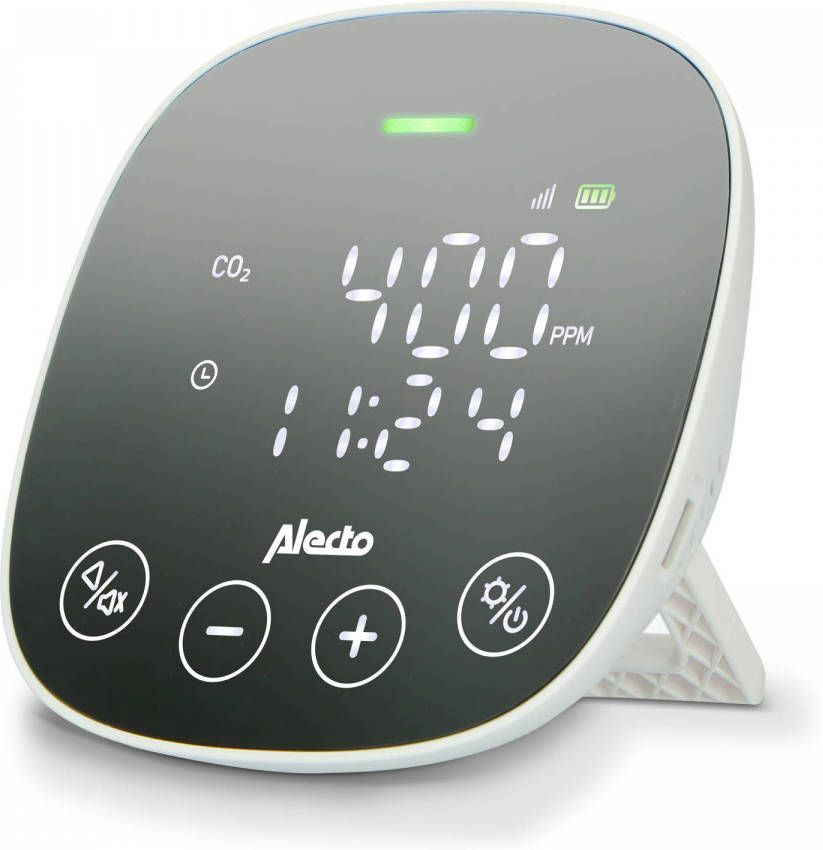 Alecto CO2 Meter met NDIR sensor met luchtvochtigheidsmeter Wit