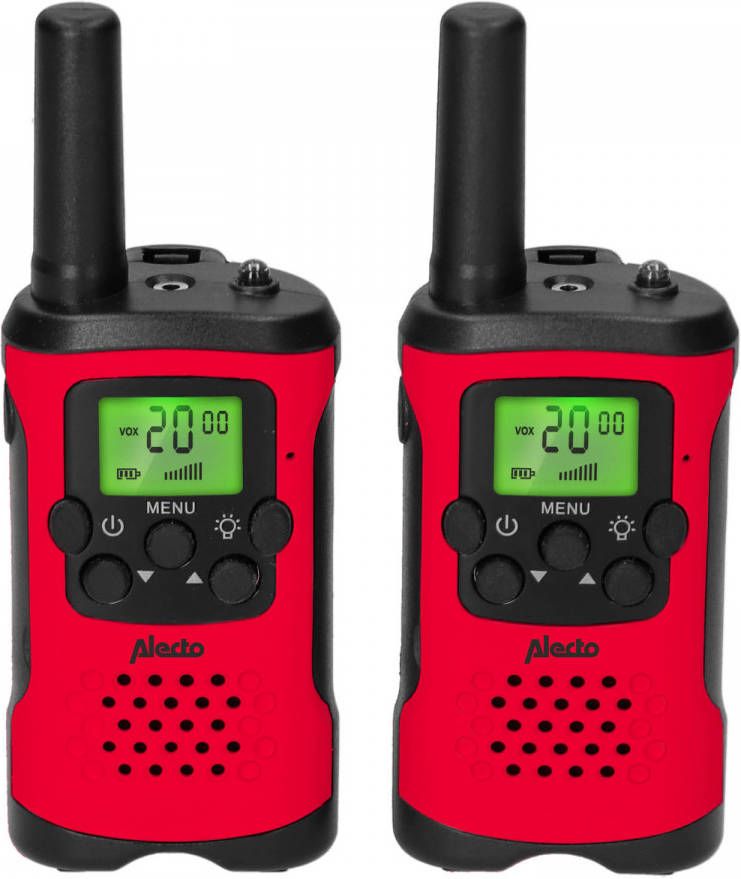 Alecto Walkie talkie set voor kinderen 2 stuks tot 7 kilometer bereik FR115RD Rood-Zwart