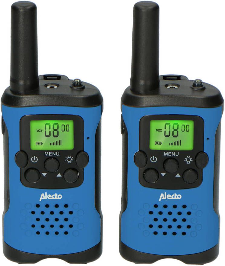 Alecto Fr-115bw Set Van Twee Walkie Talkies Voor Kinderen Tot 7 Kilometer Bereik Blauw zwart