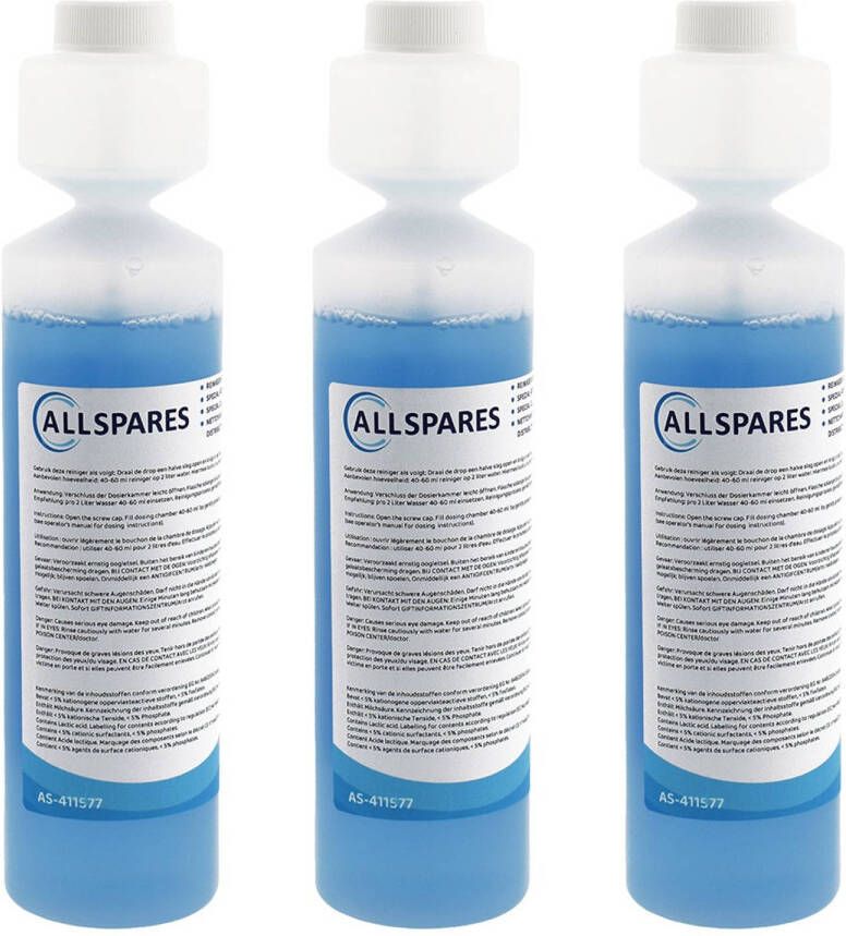 AllSpares 3x Melksysteemreiniger (250ml) AS-411577