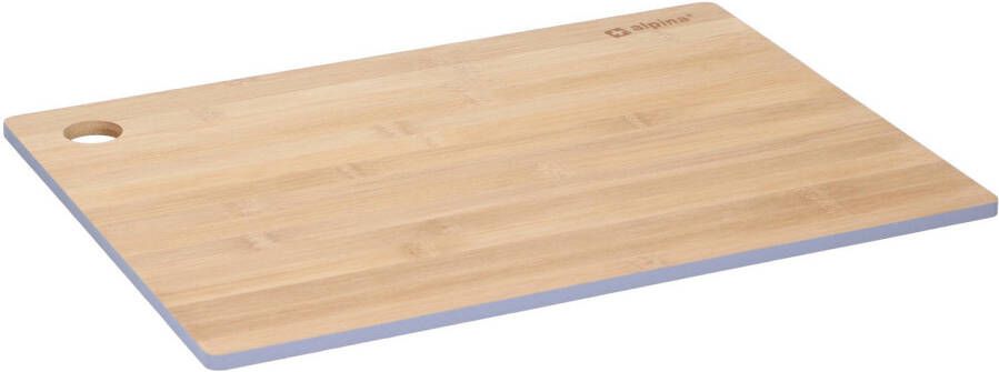 Alpina Set van 1x stuks snijplanken grijze rand 23 x 30 cm van bamboe hout Snijplanken