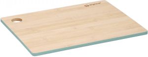 Alpina Set van 1x stuks snijplanken groene rand 23 x 30 cm van bamboe hout Snijplanken