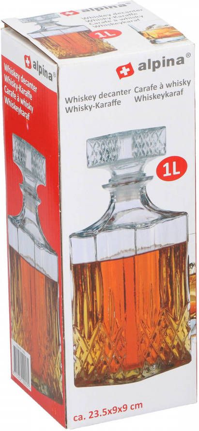 Alpina Whiskey karaf drankkaraf glas 1L