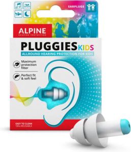 Alpine Hearing Protection Alpine Pluggies Kids Gehoorbescherming Voor Kinderen Oordoppen Wit Snr 25 Db 1 Paar
