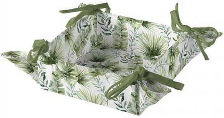 Ambiente Broodmand Jungle leaves white